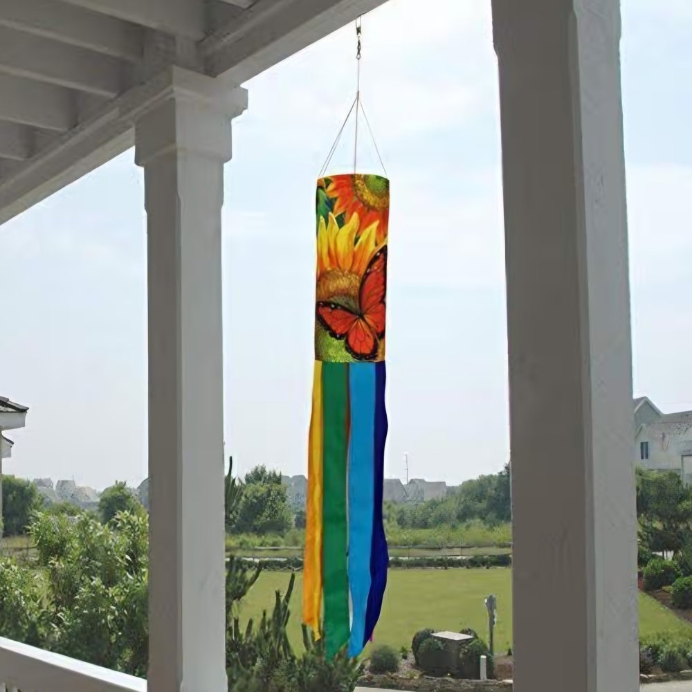 Sunflower & Butterfly Windsock- 40 Inch - Picture 2 of 4